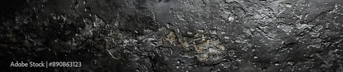 Close Up of Cracked Black Paint on a Wall