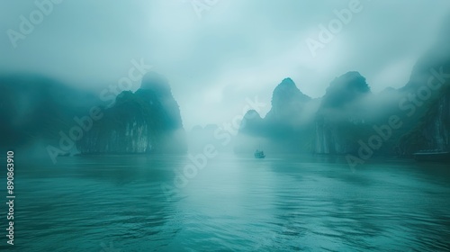 Halong Bay Vietnam: Limestone Islands & Emerald Waters - A Natural Wonder Travel Destination photo