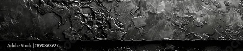 Close Up of Cracked Black Paint on a Wall