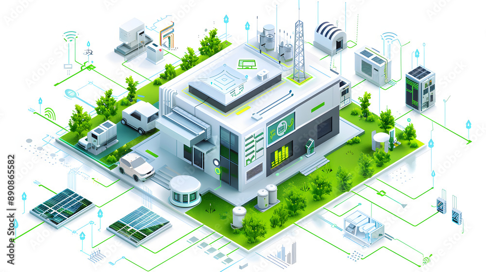 smart building management system controlling hvac lighting and energy ...