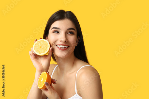 Beautiful young woman with ...