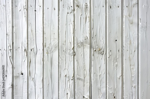 White Painted Wood Planks Close Up