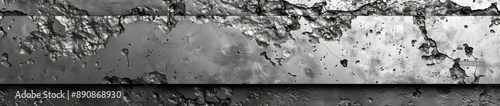 Black And White Photograph Of Peeling Paint On A Metal Surface