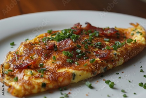 omelet with bacon, Generative AI