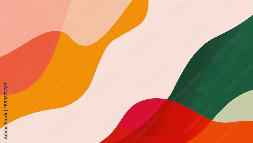 Naklejka premium Abstract Shapes in Warm Colors