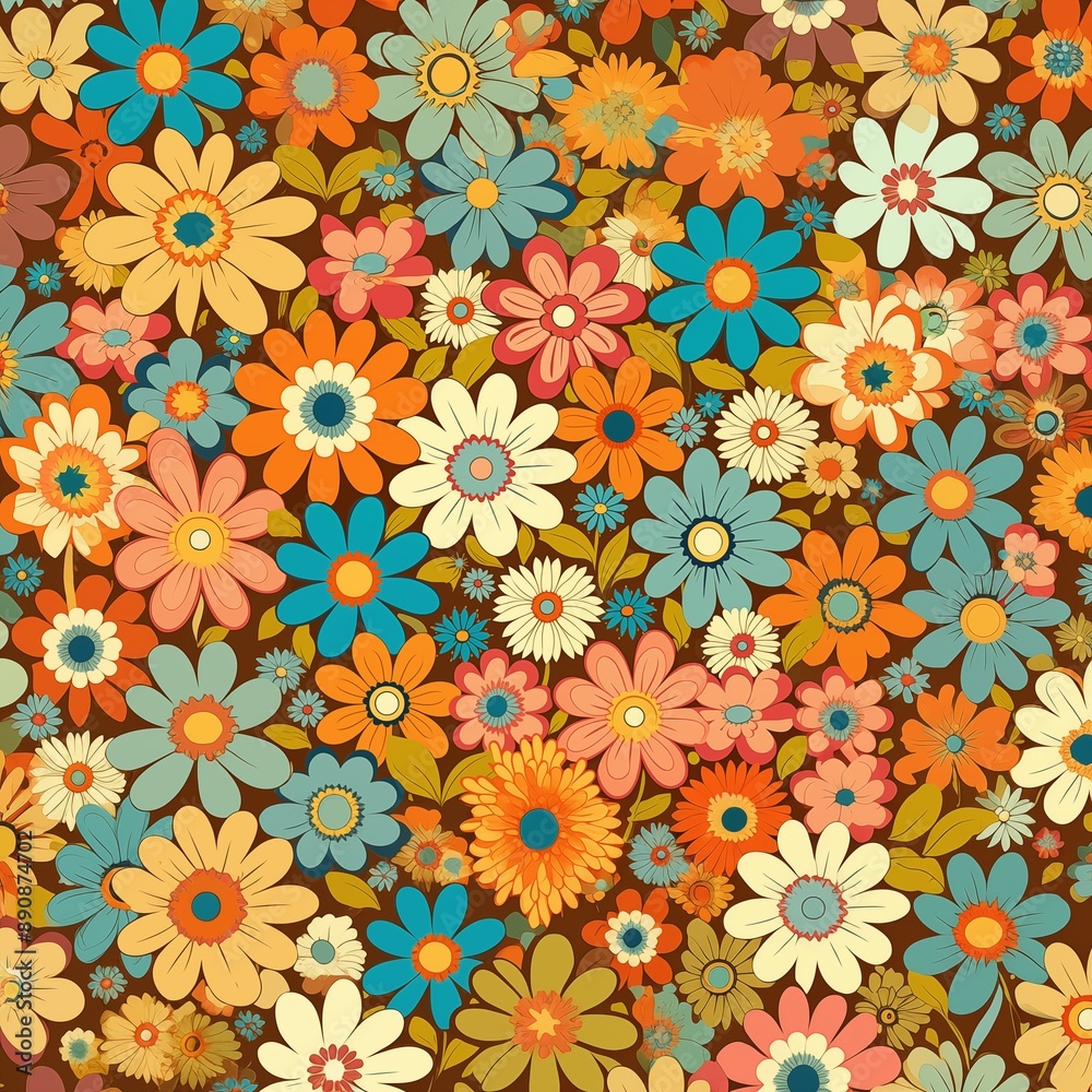 Beautiful colorful flower pattern Beautiful colorful flower pattern