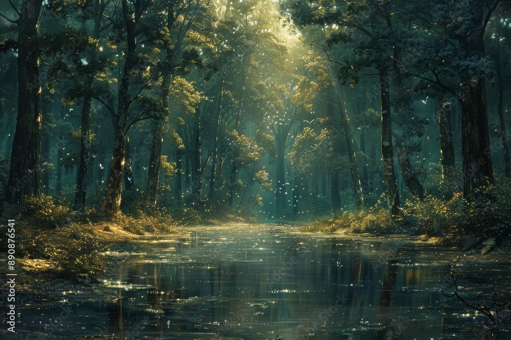 Generative AI - Serenity in the Woods, Generative AI Generative AI - Serenity in the Woods, Generative AI