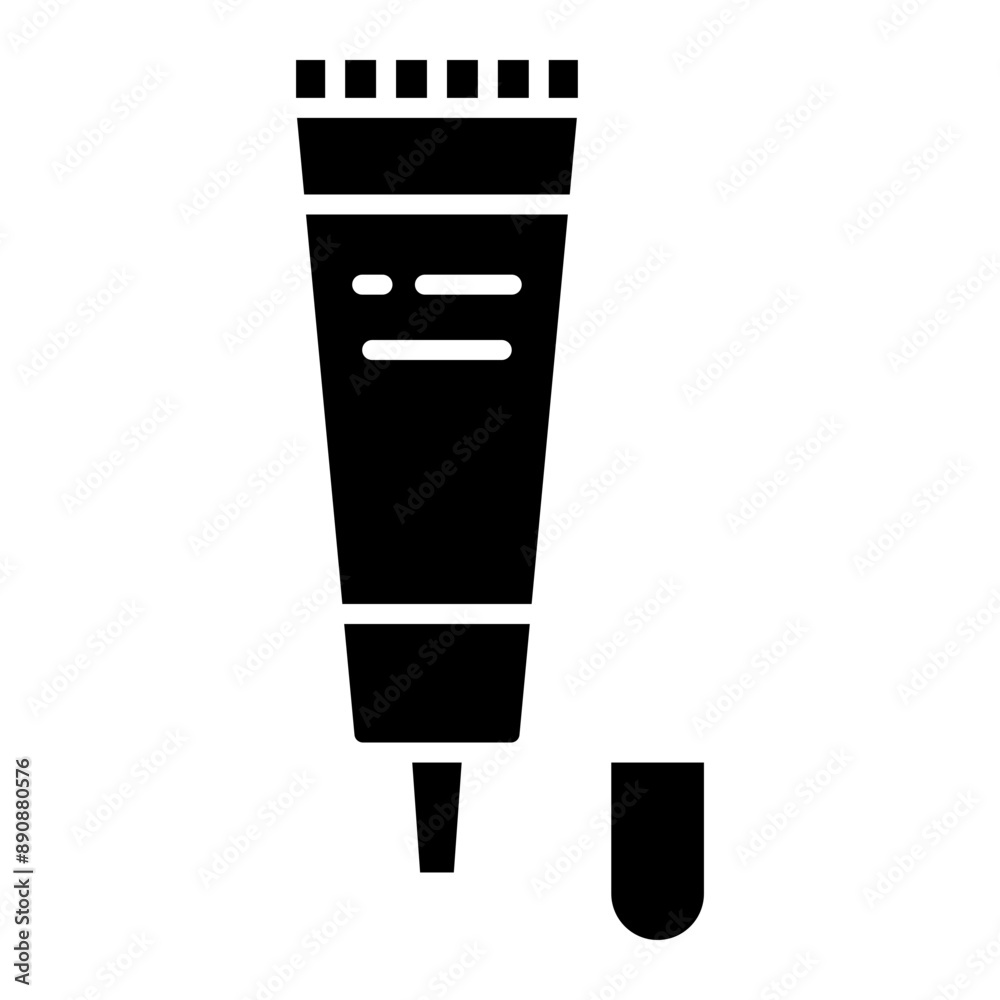 Illustration of Eye Cream Glyph Icon Illustration of Eye Cream Glyph Icon