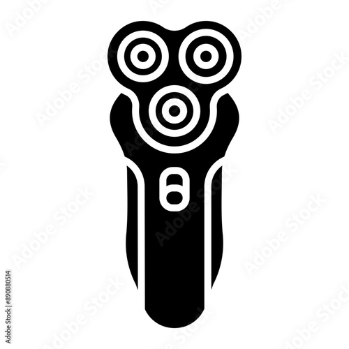 Illustration of Beard Trimmer Glyph Icon 