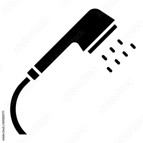 Illustration of Shower Head Glyph Icon