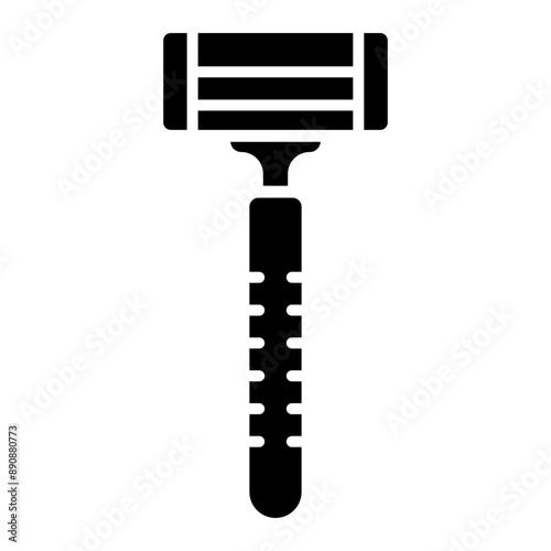Illustration of Shaving Razor Glyph Icon 