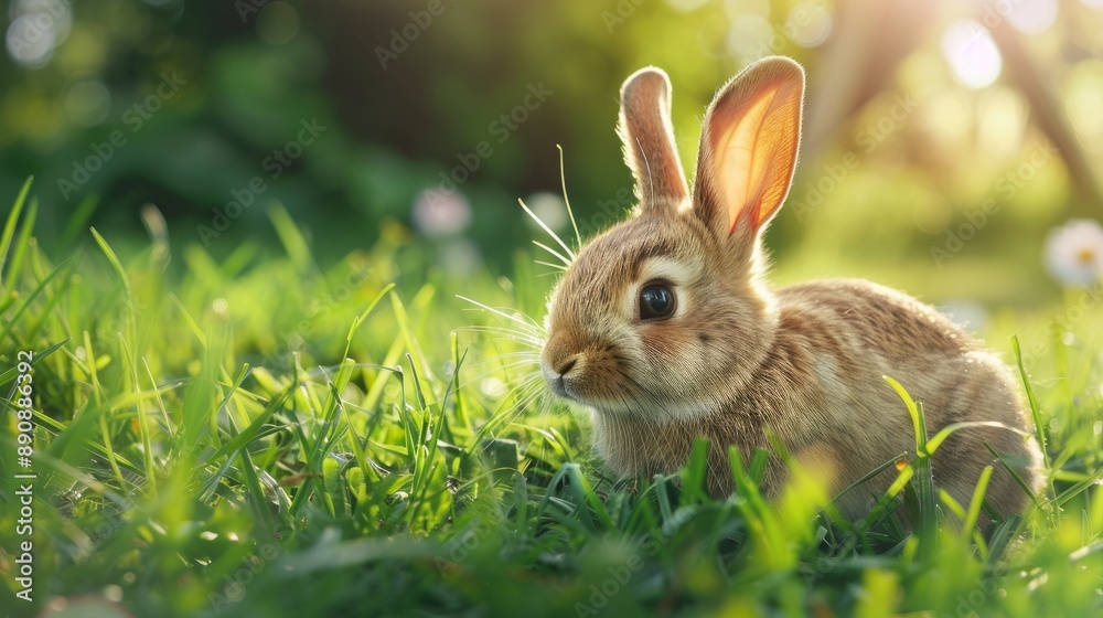 Little rabbit on green grass in summer day --ar 16:9 Job ID: 7d03bad2-b9d5-4cd2-ae2e-df58c7db70b5 Little rabbit on green grass in summer day --ar 16:9 Job ID: 7d03bad2-b9d5-4cd2-ae2e-df58c7db70b5