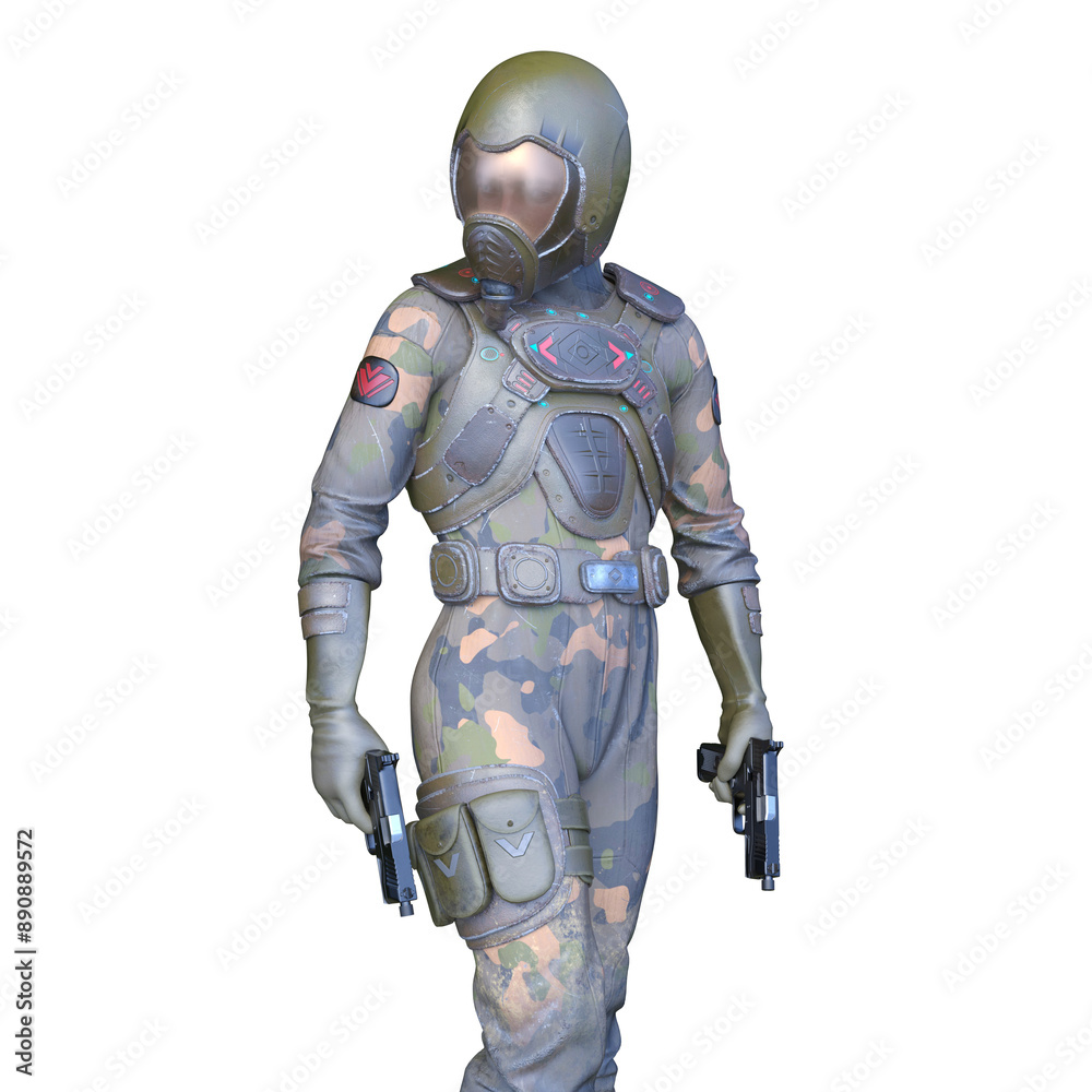 サイバー戦士　3DCGレンダリング