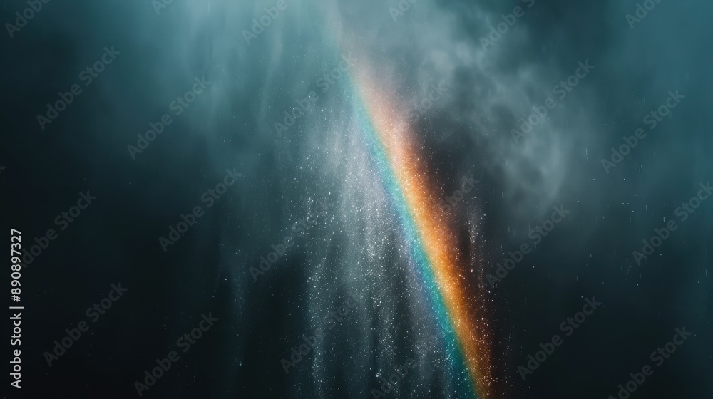 A captivating view of a rainbow beautifully sliced through the misty morning dew creating an enchanting and tranquil scene of nature’s vivid colors and serenity. A captivating view of a rainbow beautifully sliced through the misty morning dew creating an enchanting and tranquil scene of nature’s vivid colors and serenity.