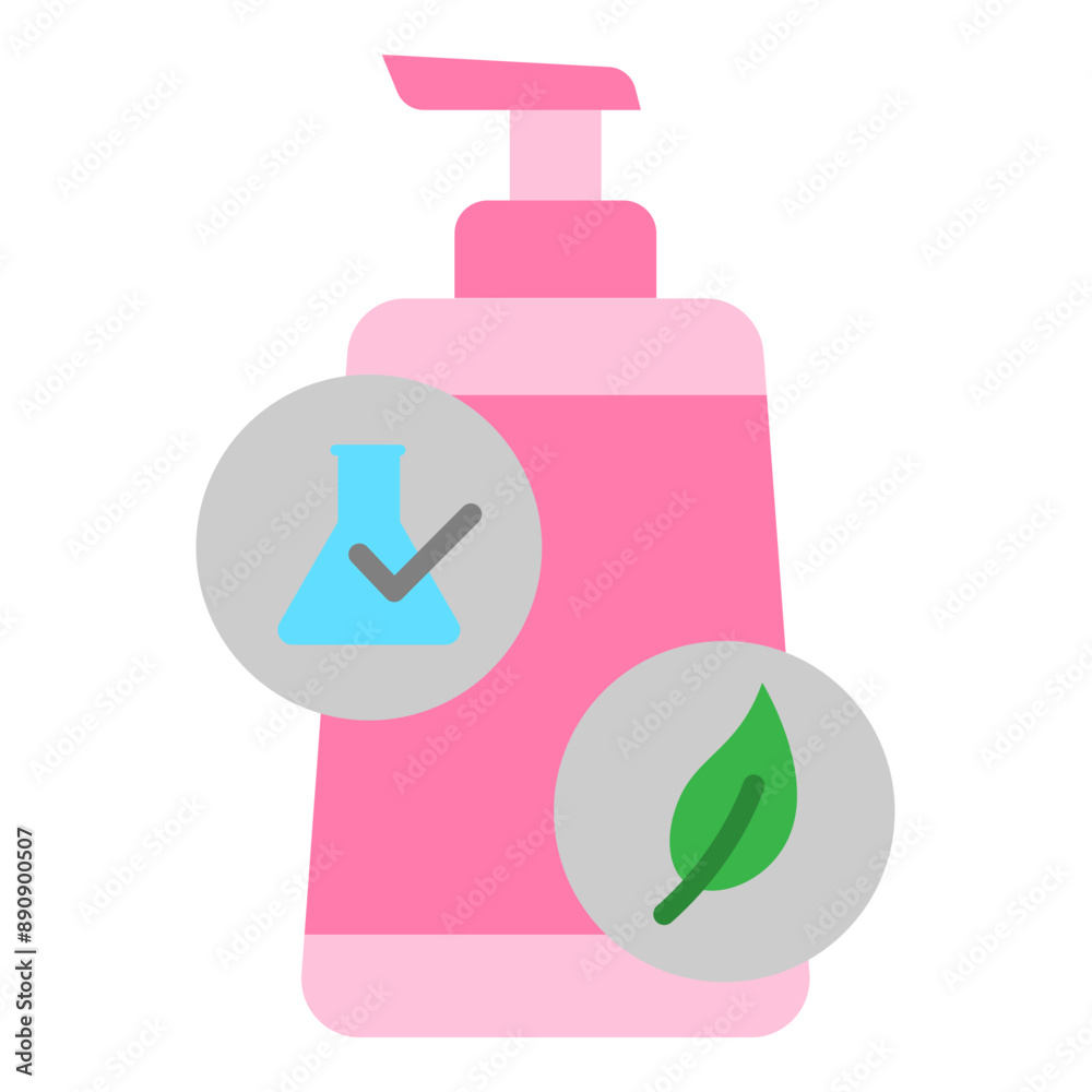 Illustration of Organic Body Wash Flat Icon . Vector Design Illustration of Organic Body Wash Flat Icon . Vector Design