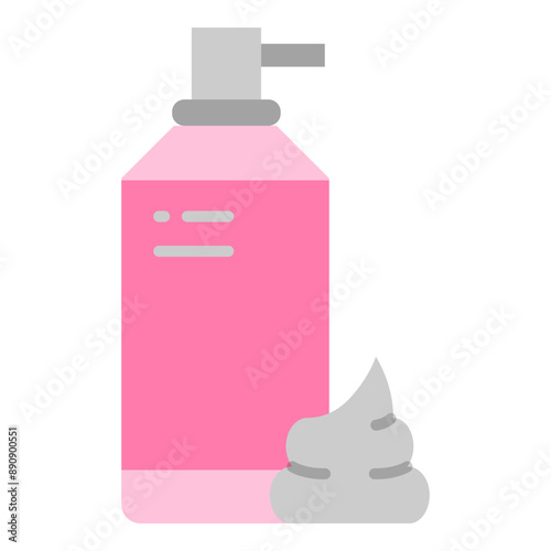  Illustration of Shave Cream Flat Icon. Vector Design