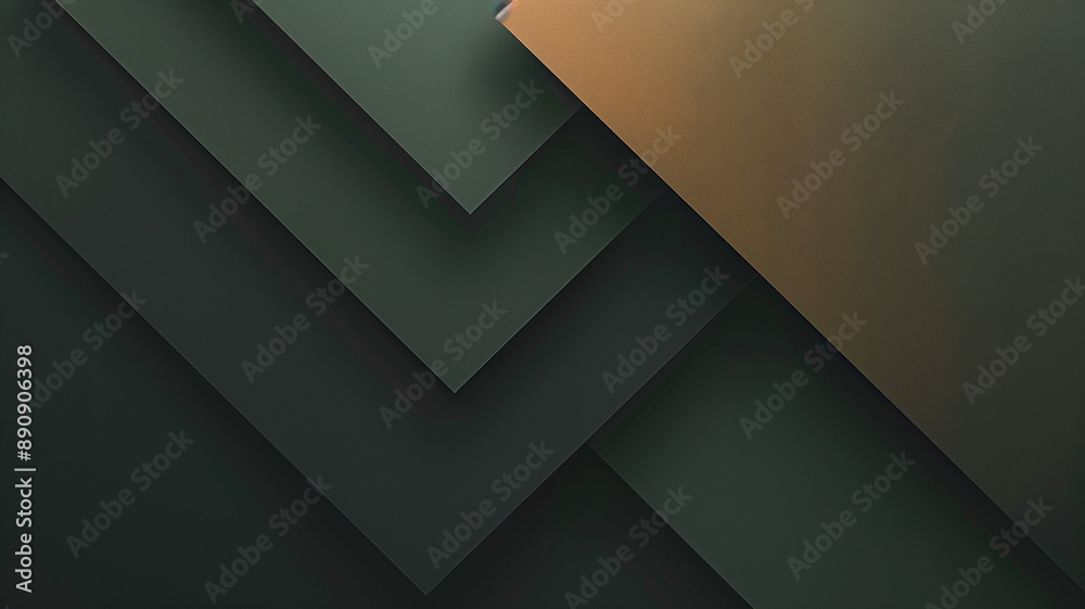 Abstract Green and Brown Geometric Layers 