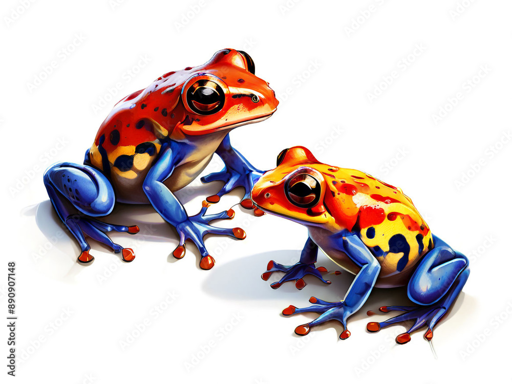 Poison dartfrog isolated background Poison dartfrog isolated background