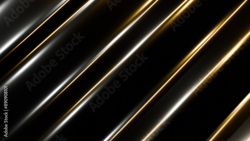 Abstract background of golden lines on a black background
