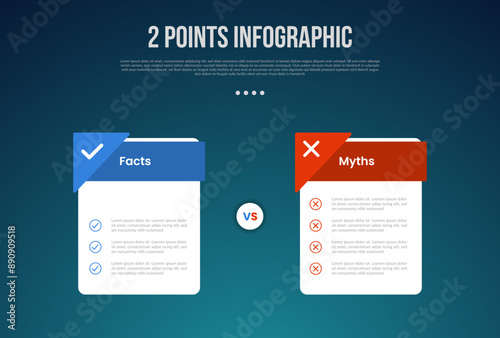 2 or two point template comparison versus things in infographic with price box table with triangle header badge with modern dark style for slide presentation