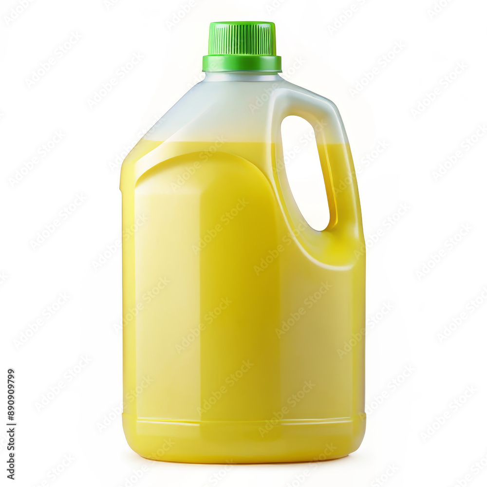 Yellow Liquid in Plastic Container with Green Cap... Yellow Liquid in Plastic Container with Green Cap...