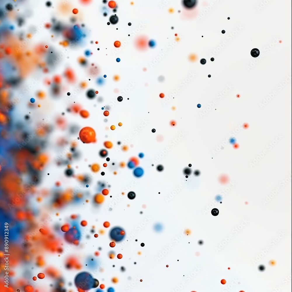 Dots splatter. Creative texture of chaotic round shapes. Vector illustration of small colored circles on white background. Grunge background with vector illustration.
Dots splatter. Creative texture of chaotic round shapes. Vector illustration of small colored circles on white background. Grunge background with vector illustration.