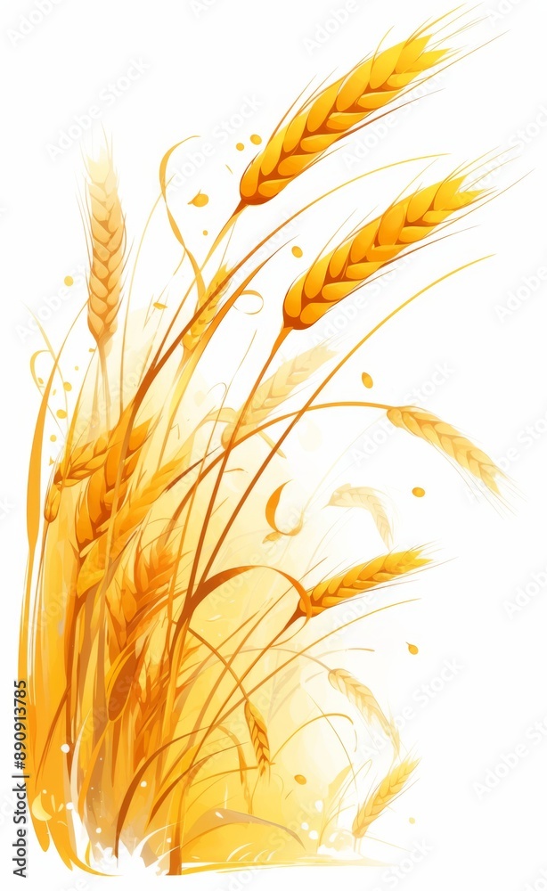 Simple symmetrical wheat logo design with an orange and white color scheme on a white background. Ideal for branding and minimalist designs. Simple symmetrical wheat logo design with an orange and white color scheme on a white background. Ideal for branding and minimalist designs.