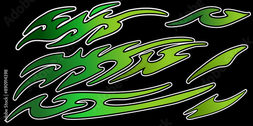 Jdm car decal set, racing decal for bike or car, wrap design for racing