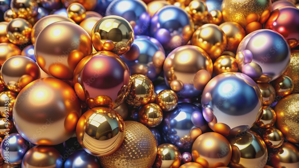 Shiny colored balls abstract background with gold metallic glossy spheres, shiny, colored, balls, abstract, background,gold Shiny colored balls abstract background with gold metallic glossy spheres, shiny, colored, balls, abstract, background,gold