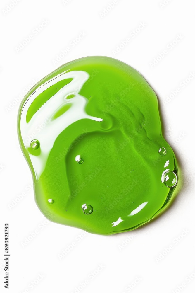 Fototapeta premium Close-up shot of a green object on a white background, suitable for use in design, marketing or education