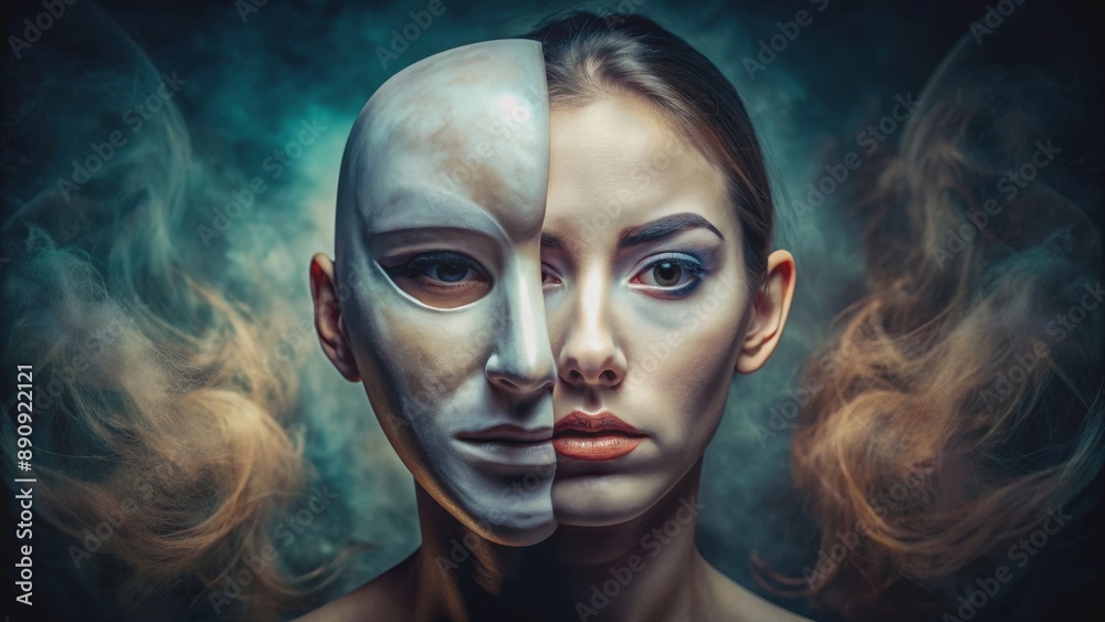 Foto de Exploring the duality of human emotions through masks and ...