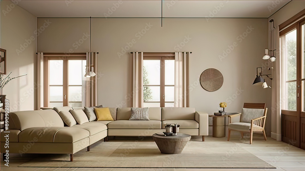 modern villa living room with antique decor and furniture, neutral sofa and jute rug, interior photography. Modern interior,
modern villa living room with antique decor and furniture, neutral sofa and jute rug, interior photography. Modern interior,