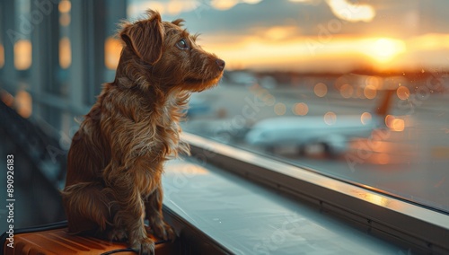 Pets at the airport waiting...