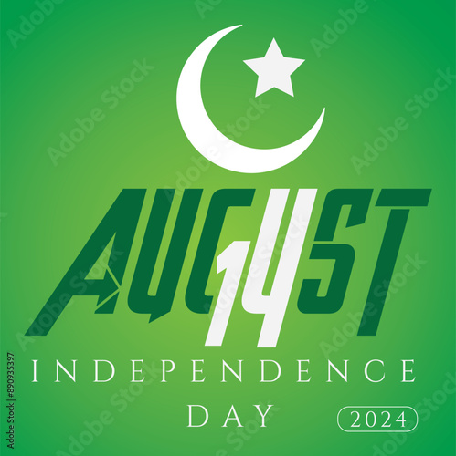 14 August Independence Day 2024 vector art and EPS file.