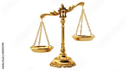 Obraz na płótnie golden ornate scales of justice on transparency background PNG
w salonie