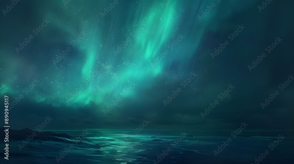 Aurora Borealis - Northern Lights glowing in the sky Aurora Borealis - Northern Lights glowing in the sky