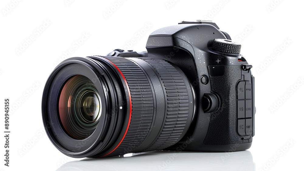 DSLR camera isolate on white background DSLR camera isolate on white background