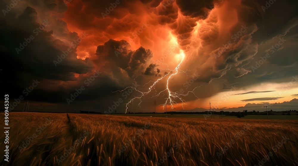 Fototapeta premium Images of Extreme Weather: Sparking Excitement