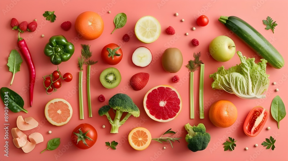 Flat lay composition with fresh ripe vegetables Flat lay composition with fresh ripe vegetables
