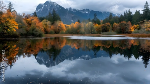 The calm still waters of a large pond near Sno