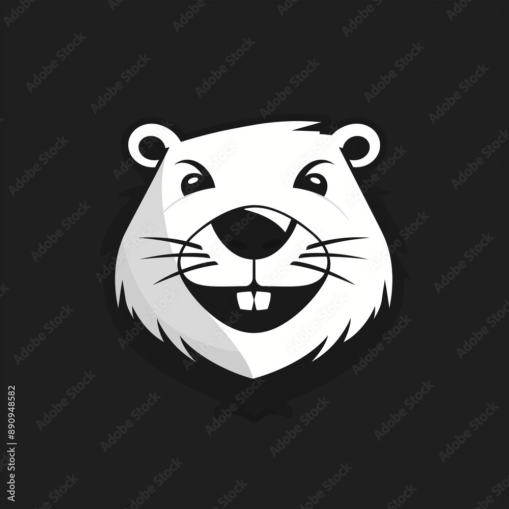 2D Beaver Tooth: A Streamlined White Logo for a Simple Yet Powerful Symbol 2D Beaver Tooth: A Streamlined White Logo for a Simple Yet Powerful Symbol