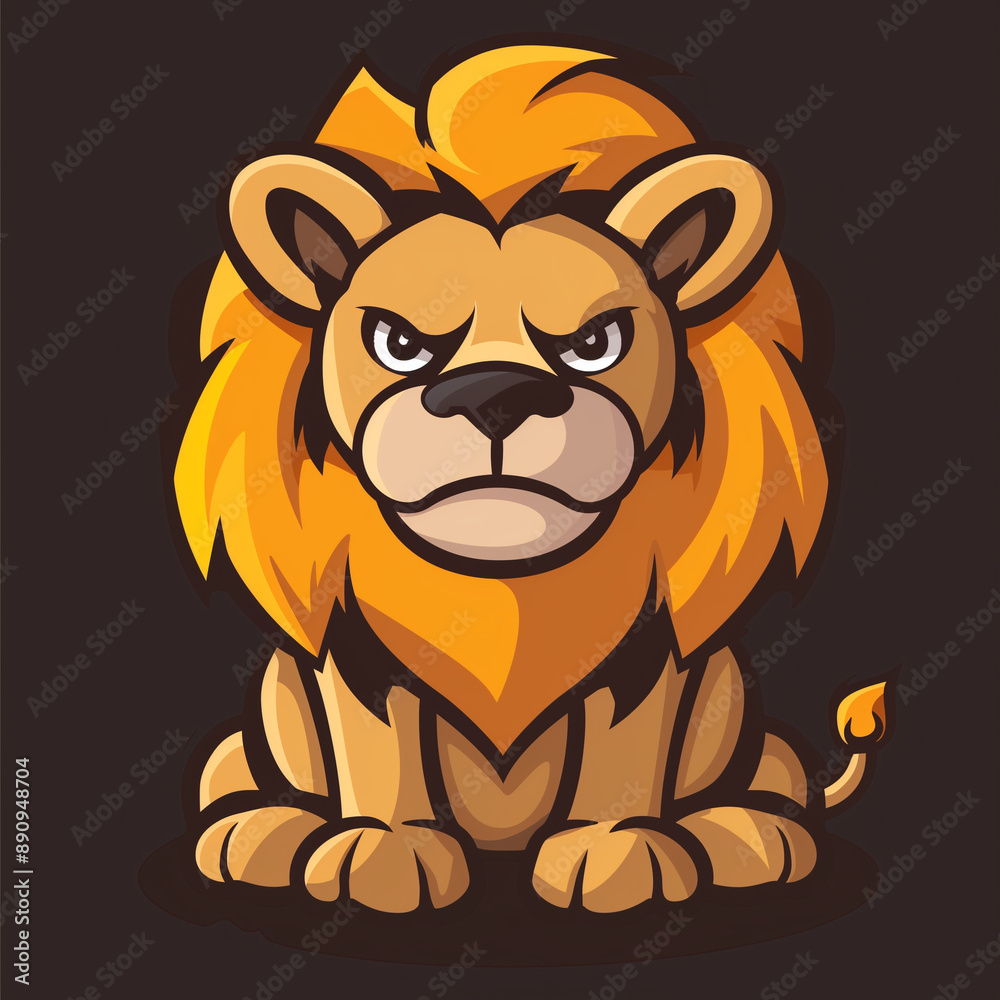 2D Lion Mane: A Simple Golden Symbol for Majestic Impact 2D Lion Mane: A Simple Golden Symbol for Majestic Impact