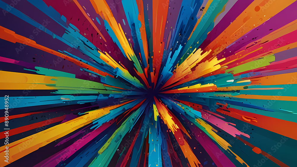Abstract Paint Brush Explosion Abstract Paint Brush Explosion