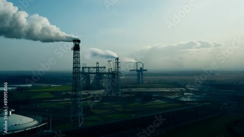 View of the thermal power plant from above