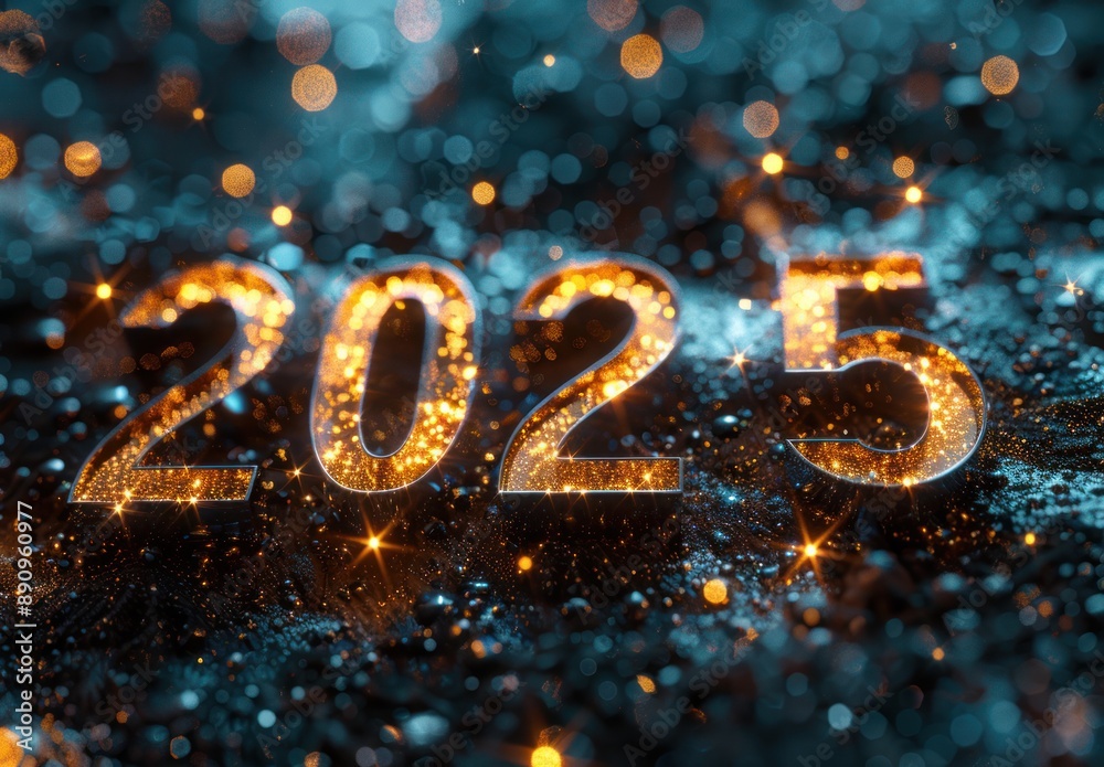 Sparkling 2025 New Year's Greeting Sparkling 2025 New Year's Greeting