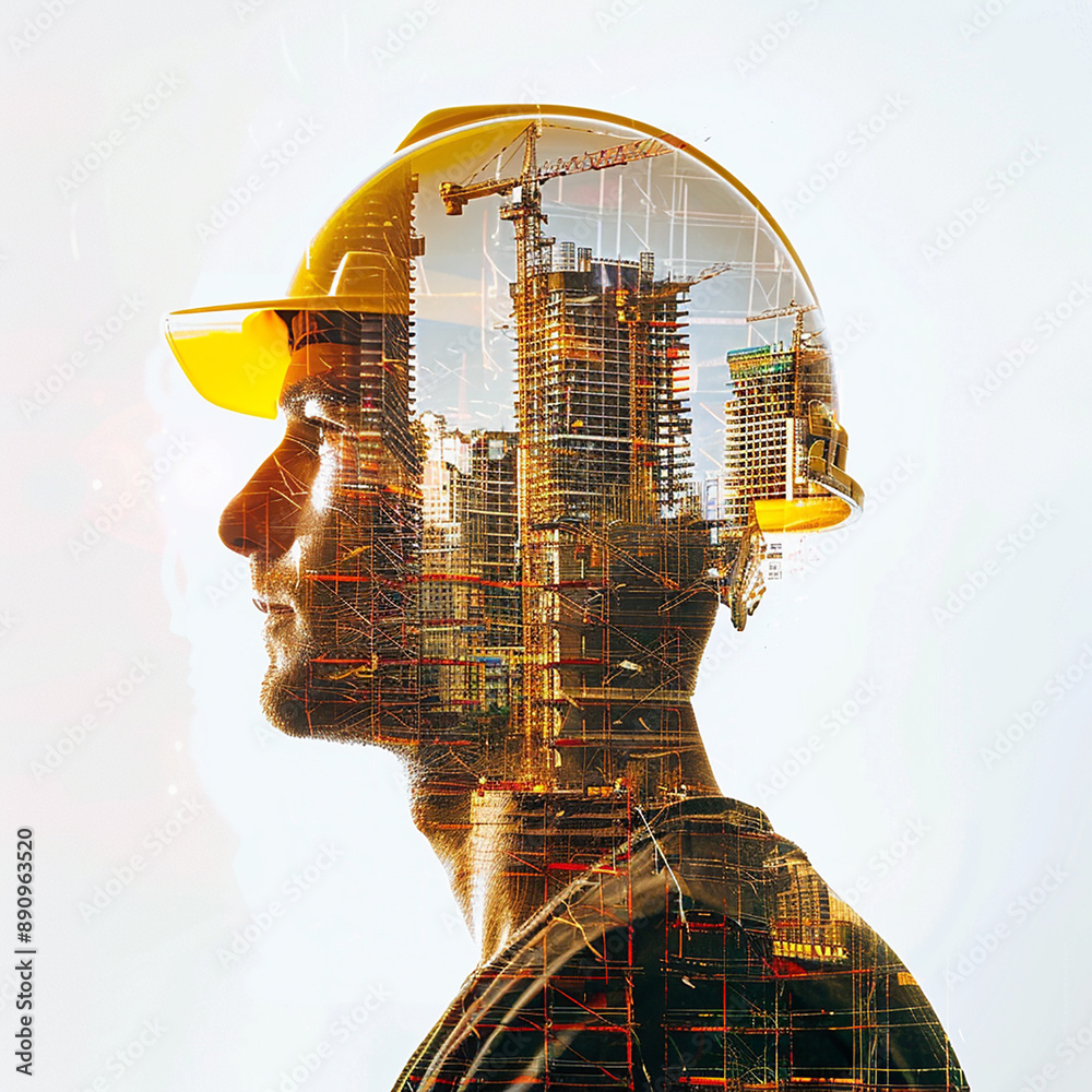 young woman in a yellow construction helmet against the background of construction workshop young woman in a yellow construction helmet against the background of construction workshop