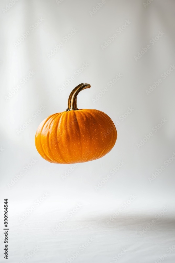 Straightneck Squash pumpkin levitating on a white background Straightneck Squash pumpkin levitating on a white background