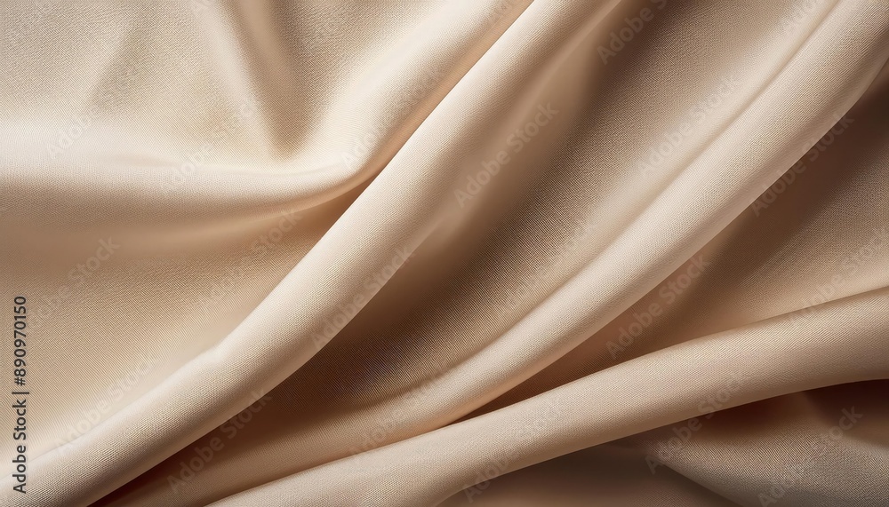 Obraz premium Neutral color silk fabric texture background.