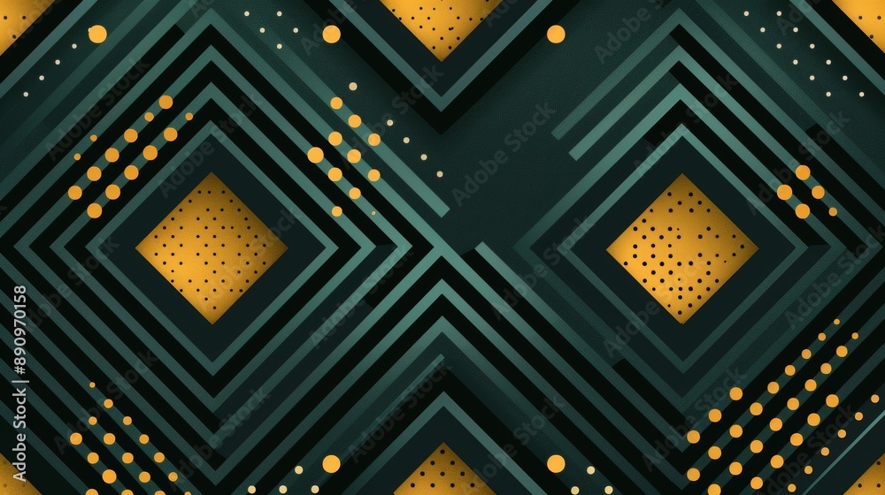 Geometric ethnic motif with intricate waves and spirals in blue and white