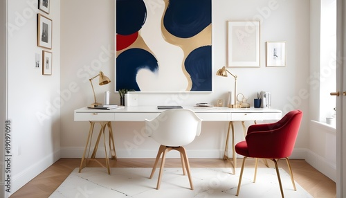 Photo interior modern design room 3d illustration